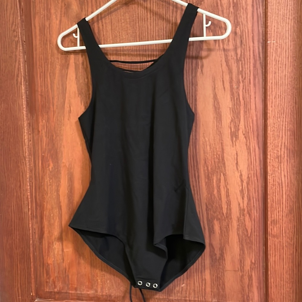 NWT Chaser Lace Up Back Sleeveless Tank Bodysuit